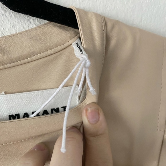 MARANT Etoile Balesi Short Sleeve Mini Dress Chalk - Picture 8 of 11